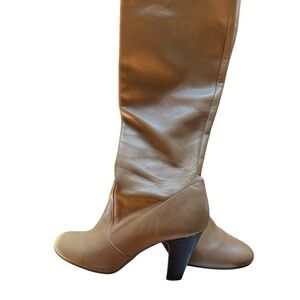 Tan Leather Women's Boots Size 10